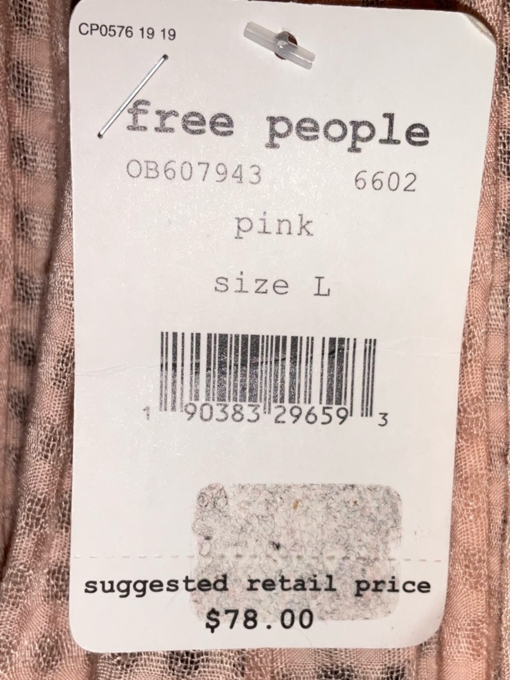 Free People large peach Just Can’t Get Enough asymmetrical top - Picture 4 of 4